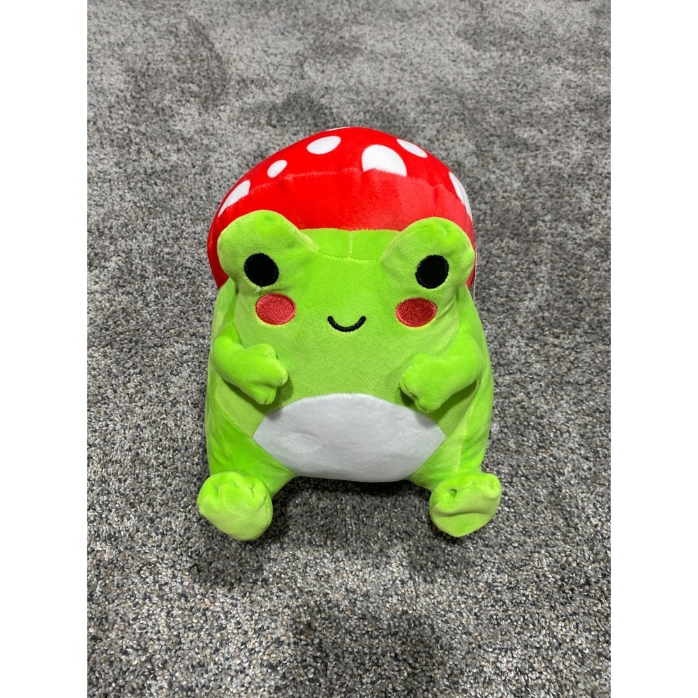 Fiesta Franklin 9in Green Mushroom Frog Plush Stuffed Animal Red‎ Toadstool Hat